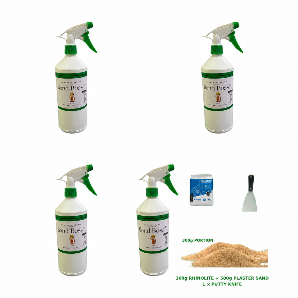 Bond Boss™ Wall Repair Bundle ( 3 × 1L Bond Boss™ +  Patchy Wall Kit )