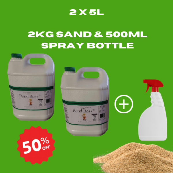 Bond Boss™ Wall Protection Spray (2 X 5L + 2Kg Sand & 500ml Bottle