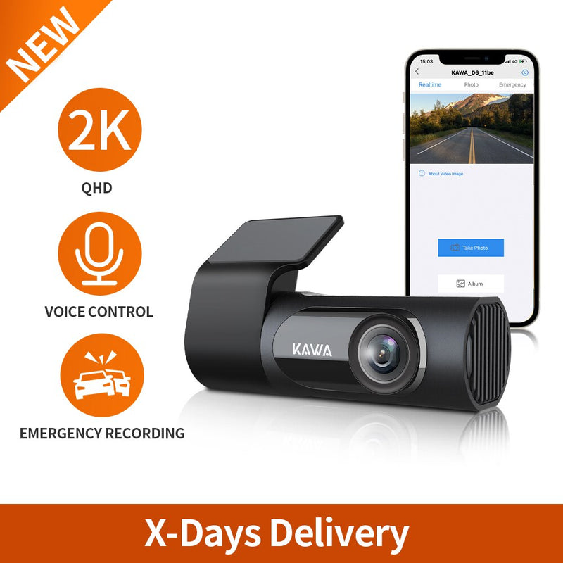 Kawa 2k 1440p Hd Wifi Dash Cam pour voiture Dvr Caméra